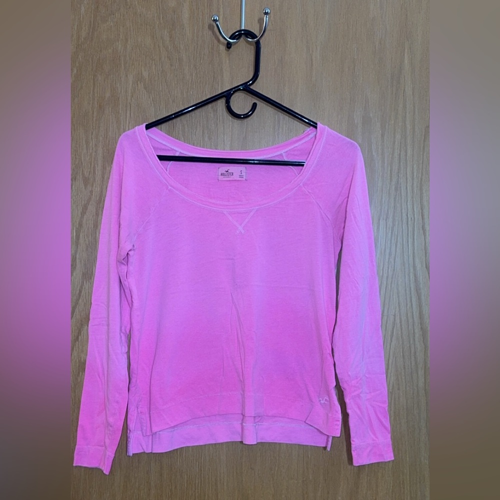 Hollister Pink ombré Long Sleeve Top